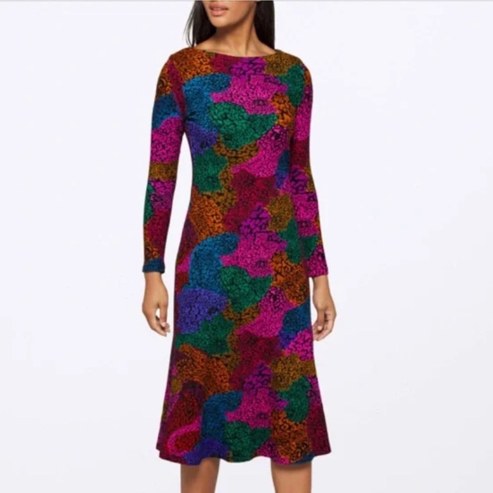 NEW! FARM RIO Rainbow Mix Jersey Dress, SIZE SMALL 0834
